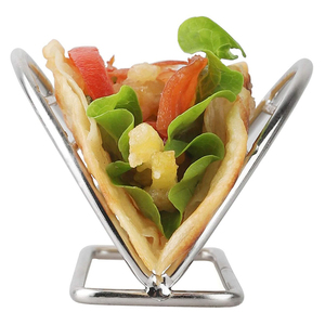 Soporte para Tacos y Exhibidor de Burritos de Acero Inoxidable, Reutilizable, Degradable, de Forma Ovalada, para Restaurantes y Cocinas Mexicanas - Product Image 5