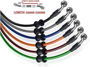 10mm foro 3.2mm modificato sfera Commen <span class=keywords><strong>auto</strong></span> moto in acciaio inox intrecciato idraulico tubo del <span class=keywords><strong>freno</strong></span> linea tubo Banjo puntale raccordo - Product Image 5