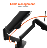 Soporte de Monitor Dual Auki con Resorte de Gas, Ajustable en Altura de 13-32 Pulgadas, Capacidad de 10 kg, VESA 75/100 mm