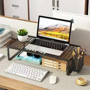 Laptop Stand Metal Cooling Pad Screen Support <b>Desktop</b> Monitor <b>Riser</b> For Laptops - Product Image 1