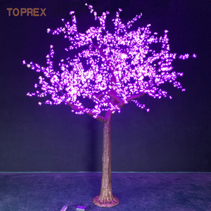 Árbol de Flores LED Grande de Grado Paisajístico para Propiedades Comerciales, Árbol de Flores de Cerezo Artificial Impermeable para Plaza Hotel - Product Image 2
