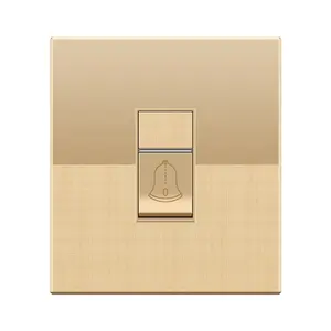 Switch And Socket Manufacturers Golden Waterproof Plate Wall US Switch Ring Switch Socket
