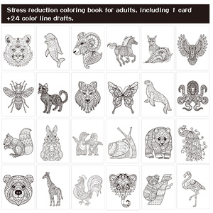 Best-seller : Livre <span class=keywords><strong>de</strong></span> <span class=keywords><strong>coloriage</strong></span> pour adultes avec motifs <span class=keywords><strong>de</strong></span> mandalas animaux, pour la relaxation, l'art-thérapie et les loisirs créatifs faciles, personnalisable - Product Image 3