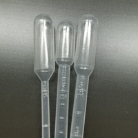 1ml 2ml 3ml 5ml 10ml Pipettes Pasteur jetables à usage en laboratoire Pipettes de transfert en plastique PE