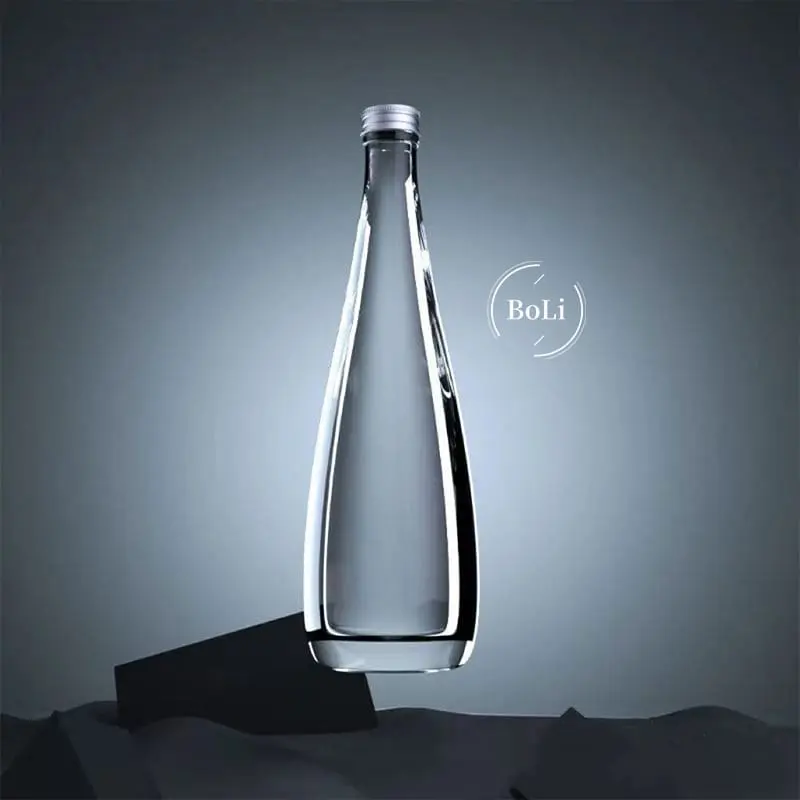 Bouteille d'eau en verre personnalisée OEM ODM bouteille d'eau en verre dépoli 750ML bouteille d'eau en cristal en verre