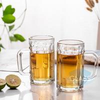 Chopes à bière de grande capacité de style européen moderne pour bars et soirées, verres à bière forte avec poignée