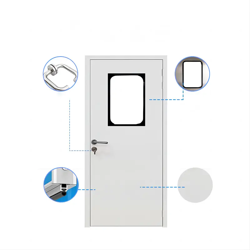 High Quality Single Double Clean Room Door Exterior Or Interior Steel Security Clean Room Door
