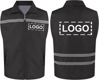 Gilets d'uniforme de supermarché en polyester respirant pour caissiers, employés de stockage et personnel de service client avec plusieurs poches