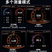 Kit de manomètre numérique pour réfrigérant Uni-T UT336E, jauge de pression et de vide pour la réparation de climatiseurs de voiture avec thermomètre sans fil UT320I