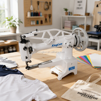 Machine à coudre industrielle à point noué à bras cylindrique et alimentation unisexe, haute vitesse, pour la réparation de chaussures en usine