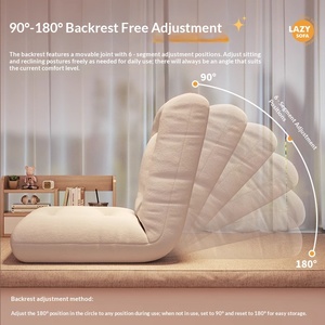 Foldable Lazy Tatami Sofa Single <b>Backrest</b> Lounge Chair Suitable For Balcony Bay Window Bedroom Indoor Leisure Relaxation - Product Image 3