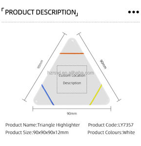 <span class=keywords><strong>3</strong></span>-trong-<span class=keywords><strong>1</strong></span> sáng tạo hình tam giác nhựa <span class=keywords><strong>Highlighter</strong></span> đặt xiên bàn chải Tip <span class=keywords><strong>3</strong></span> màu sắc biểu tượng tùy chỉnh cho bán buôn Quà tặng khuyến mãi - Product Image 6