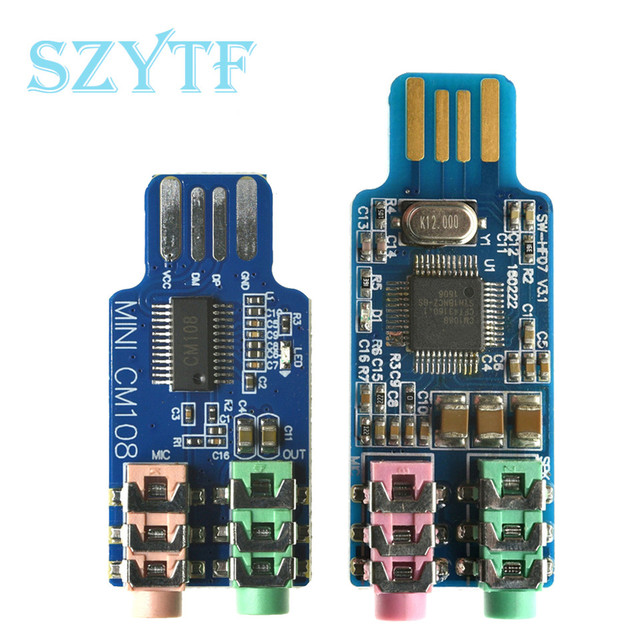 CM108 Chip USB Sound Card Plug & Play External Audio Adapter for PC & Laptop ICs Product Category