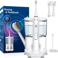 Brosse à dents électrique avec fil à eau Brosse à dents sonique 3 en 1 sans fil avancée pour irrigateur buccal dentaire Combo