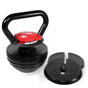 Equipo <span class=keywords><strong>de</strong></span> Gimnasio para Ejercicio Físico, Pesa Rusa, Juego <span class=keywords><strong>de</strong></span> Mancuernas Ajustables, Kettlebell Ajustable con Agarre - Product Image 2
