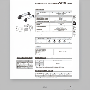 Cilindro hidráulico de SMC Pneumatics, 2, 2, 2 - Product Image 1