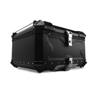 Coffre universel en aluminium 100l, coffre arrière de moto Extra-Large espace de rangement amovible étanche et verrouillage arrière de la valise