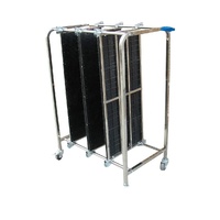 Chariot de retournement de circuits imprimés en acier inoxydable, personnalisable, avec panneau à fentes de 350 mm, antistatique, chariot à roulettes personnalisable à charge lourde pour l'électronique