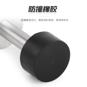 Stainless Steel Door Stop With Rubber Tip Wall Mount Minimalist Design Durable For Bedroom Door Protection - Product Image 1