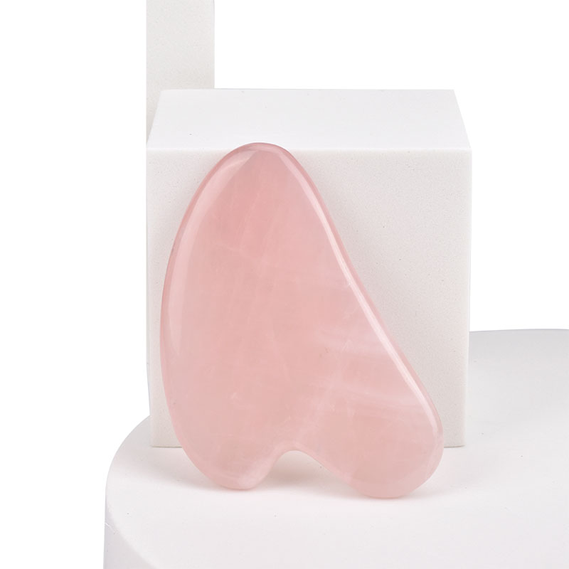 rose quartz gua sha stone