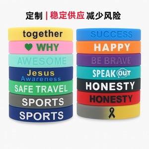 Pulseras de Silicona Personalizadas Multicolores, Redondas, Impermeables, Decorativas, con Etiqueta Privada para Promoción y Expresión Personal - Product Image 5