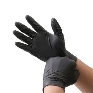 XINGYU sarung tangan hitam bubuk nitril bebas produsen sarung tangan keselamatan sarung tangan nitril bebas bubuk sarung tangan nitril sekali pakai