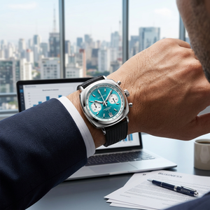 Reloj de Cuarzo Cronógrafo para Hombre, Tres Subesferas, Acero Inoxidable, Marca Privada, Manecillas Luminosas, Reloj Deportivo de Pulsera, Reloj Personalizado para Hombre - Product Image 4