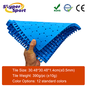 Baldosas de Suelo Deportivo Multiusos para Interiores con Acabado Mate Duradero para Voleibol, Bádminton, Fútbol Sala y Patinaje sobre Ruedas - Product Image 2