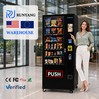 Máquina Expendedora RUNYANG de 10.1 Pulgadas con Logotipo Personalizado, Lector de Tarjetas, Máquina Expendedora Inteligente de Bebidas y Aperitivos para Alimentos y Bebidas
