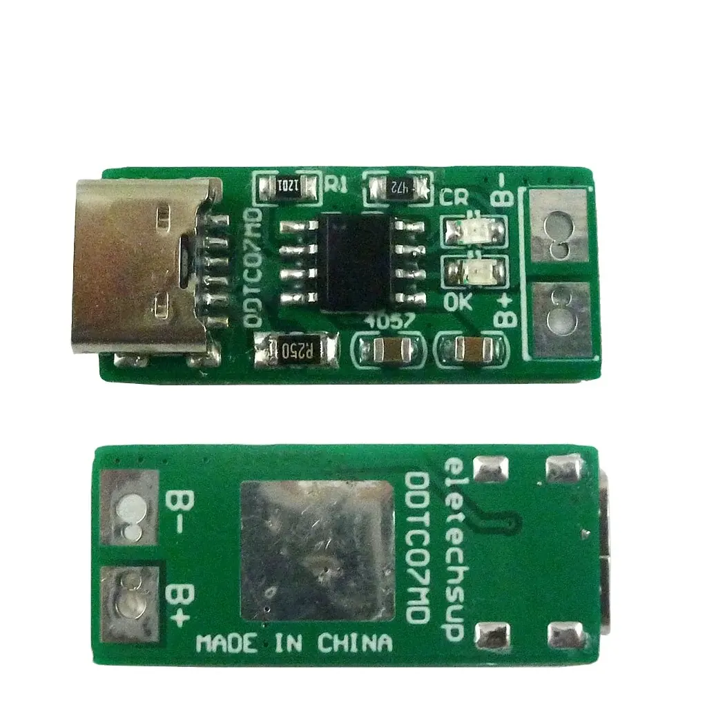 DDTC07MD Type-C USB 5V to 4.2V 4.35V Li-ion Li-Po Lithium Battery Charger Module for 3.7V 3.8V 18650 Cell Phone Battery
