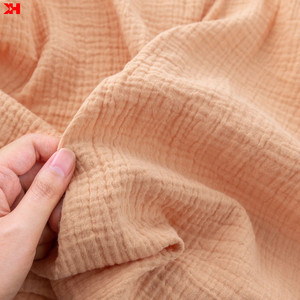 Faible quantité minimale de commande personnalisation 100% Mousseline de coton <span class=keywords><strong>Double</strong></span> <span class=keywords><strong>Gaze</strong></span> De Coton <span class=keywords><strong>Double</strong></span> Crêpe Tissu - Product Image 4