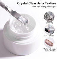 Gel UV/LED 3D à haute viscosité pour sculpture et estampage, effet miroir chromé, 4-en-1, pour transfert d'ongles 3D, OEM