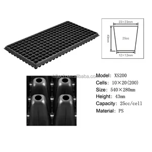 200 Cell PS Plastic Plug Sämling Start Keims chale für Gewächshaus gemüse Kindergarten