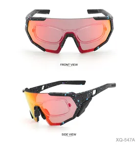 Fashion Women Men Flat Top Full Rim Shield Mountain Bike Riding Sunglasses Sports Eyewear Polarized Cycling Bike Glasses