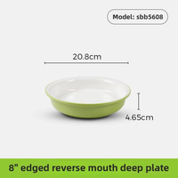 Assiettes Rondes Personnalisées en Mélamine Jetable, Couleur Sous Glaçure, Haute Qualité