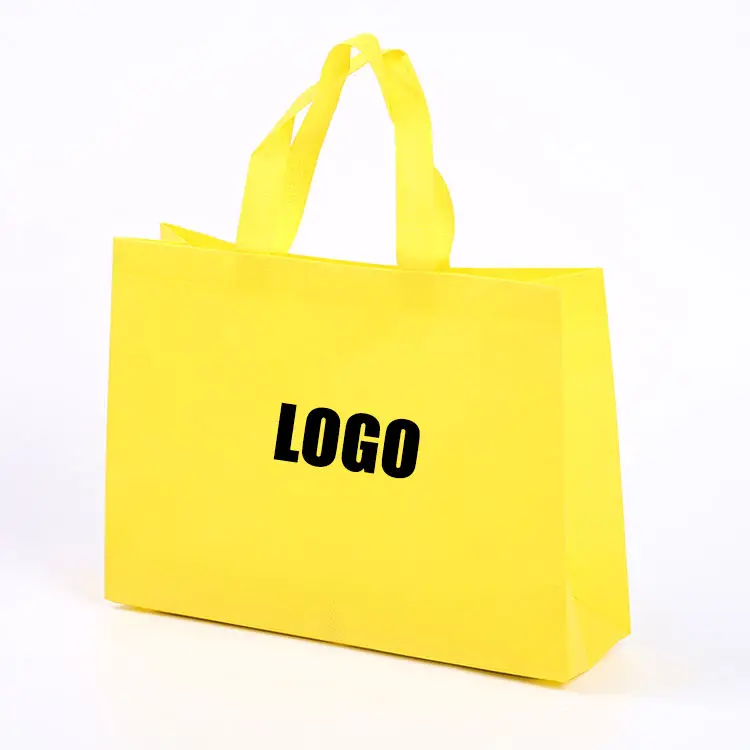 Logo baskılı özel ucuz tuval/dokunmamış alışveriş çantası
