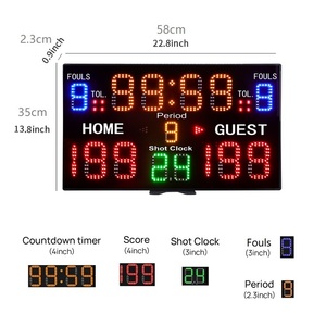 Marcador Digital LED YIZHI para <span class=keywords><strong>Baloncesto</strong></span> con Soporte de Trípode y Control Remoto Inalámbrico - Product Image 3