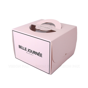 Scatole Rigide in Cartone Bianco Riciclabile con Manico e Finestra Trasparente per Cupcake, Caramelle, Biscotti, Pasticcini e Dolci - Product Image 4