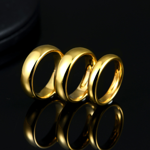 Nhẫn cưới bằng thép cacbua vonfram 18k, nhẫn vàng cacbua cao cấp, đánh bóng cao, kiểu dáng vòm, tùy chỉnh, bán chạy nhất, kích thước 4mm và 8mm - Product Image 4