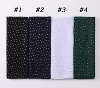 Hijab en coton personnalisé Écharpe en coton scintillant Hijab en viscose pour femmes Prière musulmane Hijab en coton pailleté du Ramadan