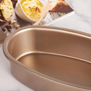 Oval Cheesecake Mold Gold And Black Non Stick Baking Pan For Light Cheesecake Cake Tools - Product Image 2