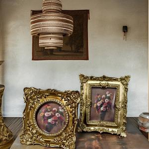 กรอบรูปเรซินแนววินเทจสไตล์ยุโรปกรอบรูปขนาดเล็กแกะสลักหรูหราสำหรับตกแต่งบ้านและจัดแสดงงานศิลปะ - Product Image 4