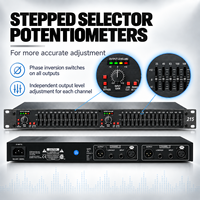 Égaliseur graphique professionnel double 15 bandes avec processeur audio EQ et connecteurs XLR TRS pour scène, sonorisation PA, karaoké et sonorisation en direct