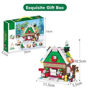 Hot Selling Christmas <b>Building</b> Blocks <b>Model</b> Toy Set ABS Plastic Educational Toy for Ages 6+ Modern <b>Buildings</b> DIY Toy - Product Image 5