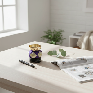 Campana de Metal Budista Japonesa Moderna de Cobre, Cuenco Musical de 2.3 Pulgadas, Arte Religioso Fundido - Product Image 2