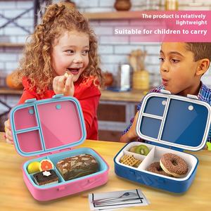 Boîte à lunch <span class=keywords><strong>bento</strong></span> 2025 étanche de qualité alimentaire à 3 compartiments, compatible micro-ondes et chauffable, pour enfants, pique-niques et déjeuners, avec plateau intérieur amovible - Product Image 4