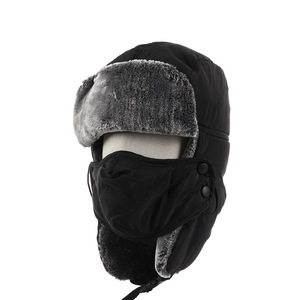 مخصص الفراء Earflap التزلج على الجليد طيار الروسية الدافئة الشتاء قبعة أوشانكا فو شيربا للرجال البالغين للجنسين - Product Image 2