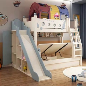 <span class=keywords><strong>Cama</strong></span> litera de madera maciza estilo princesa con tobogán y escaleras de almacenamiento, <span class=keywords><strong>cama</strong></span> de juegos para niñas, muebles para dormitorio infantil - Product Image 6