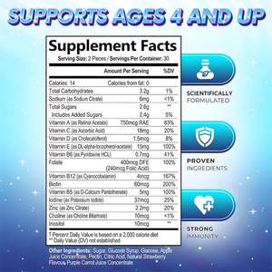 Kids <strong>Multivitamin</strong> Gummies Vitamins a B C D &amp; Zinc for Daily <strong>Multivitamins</strong> for Children Third-Party Tested Mixed Fruit Supplement - Product Image 3