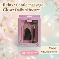 Ensemble de massage facial 3-en-1 Sweet Rose : Rouleau de jade, Gua Sha et brosse à masque – Outils de soin de la peau pour lifting, amincissement et anti-âge
